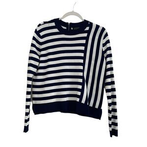 TOPSHOP Striped Navy & White Sweater - 6
